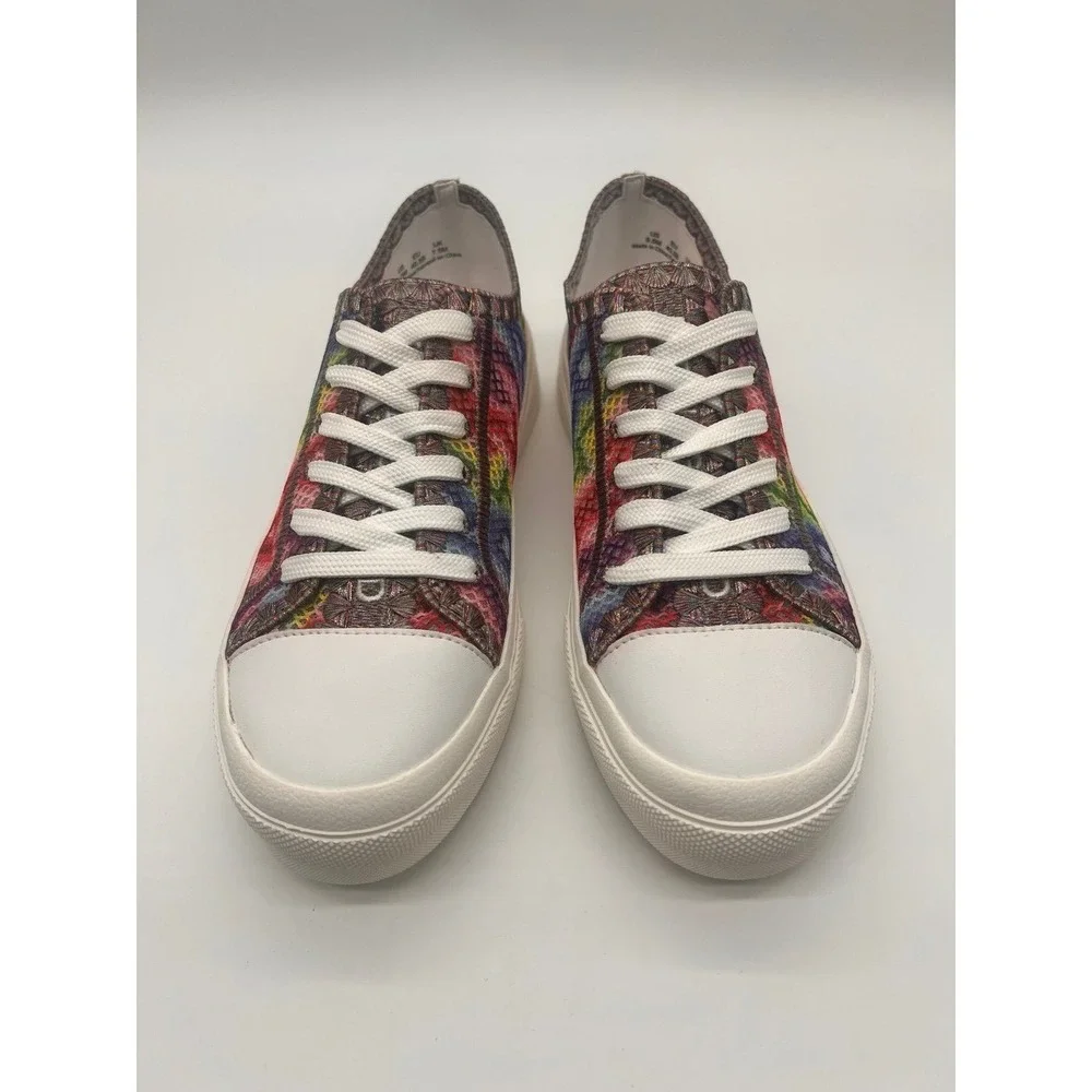 NEW Karl Lagerfeld Paris Gideon Multicolored Mesh Lace Up Sneakers W9.5